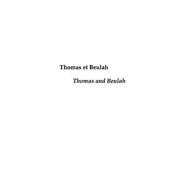 Thomas et beulah : thomas andbeulah / Hors-collection, Dove Rita