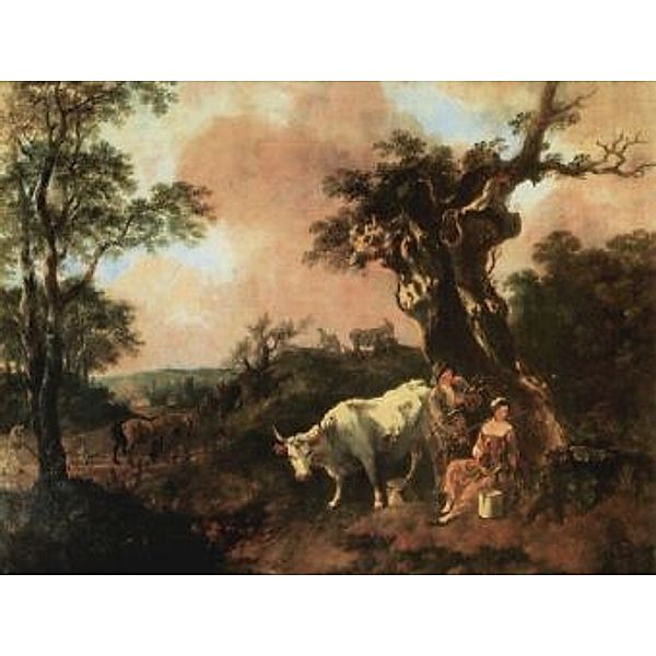 Thomas Gainsborough - Holzfäller um eine Michmagd werbend - 100 Teile (Puzzle)