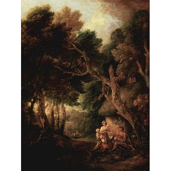 Thomas Gainsborough - Pfeiferauchender Bauer vor der Hüttentür - 100 Teile (Puzzle)