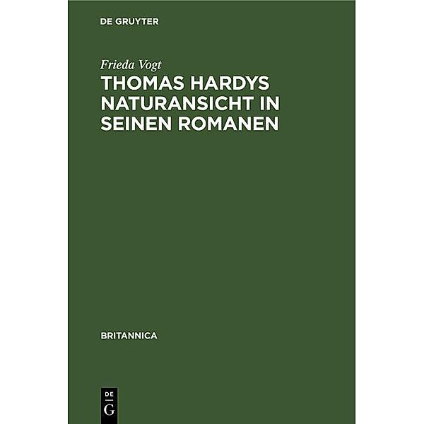 Thomas Hardys Naturansicht in seinen Romanen, Frieda Vogt