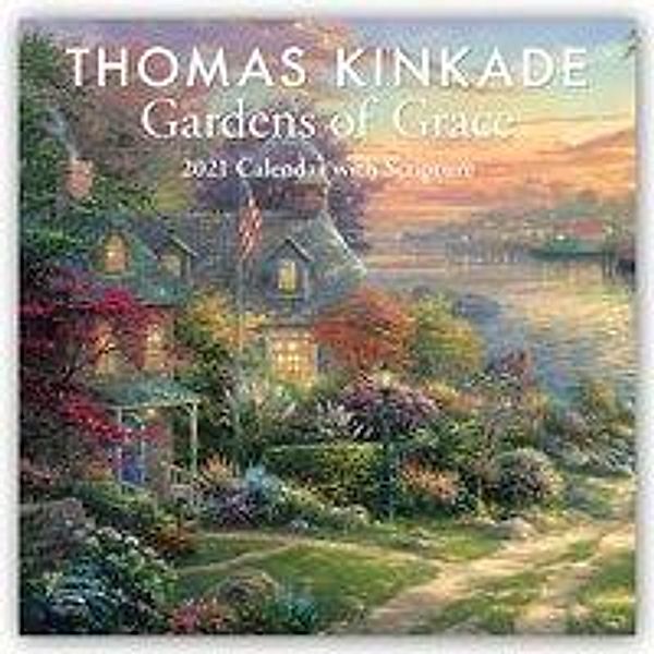 Thomas Kinkade Gardens of Grace with Scripture 2021 Wall Calendar, Thomas Kinkade