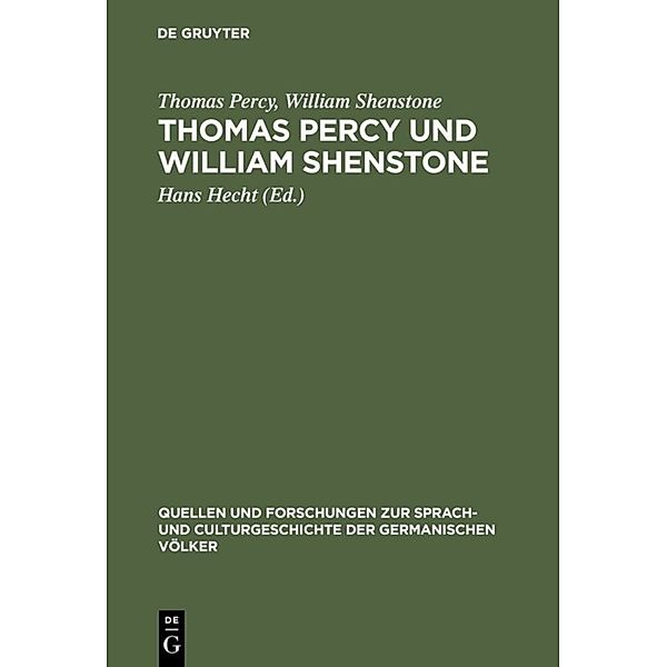 Thomas Percy und William Shenstone, Thomas Percy, William Shenstone