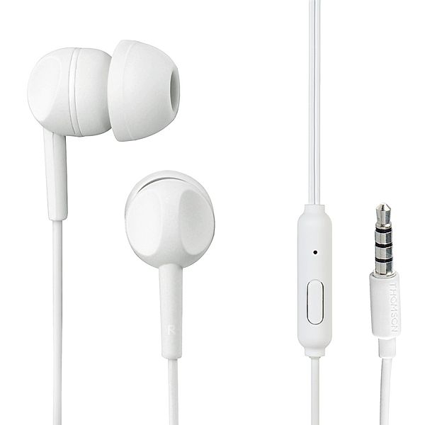 Thomson EAR3005W Kopfhörer, In-Ear, Mikrofon, Weiß