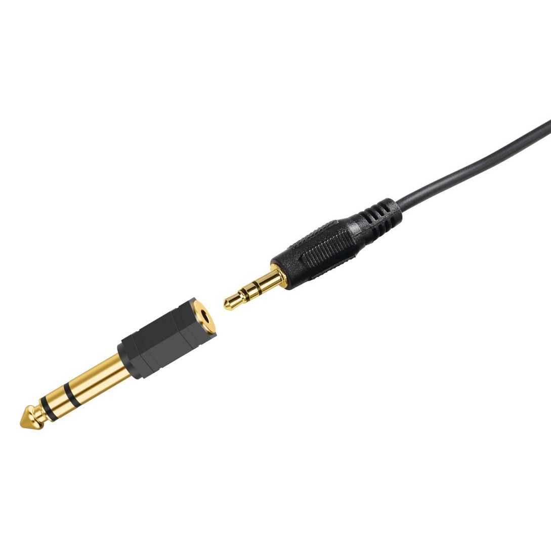 Thomson HED4407 TV-Kopfhörer, Over-Ear, langes Kabel, 6,3-mm-Adapter,  Schwarz