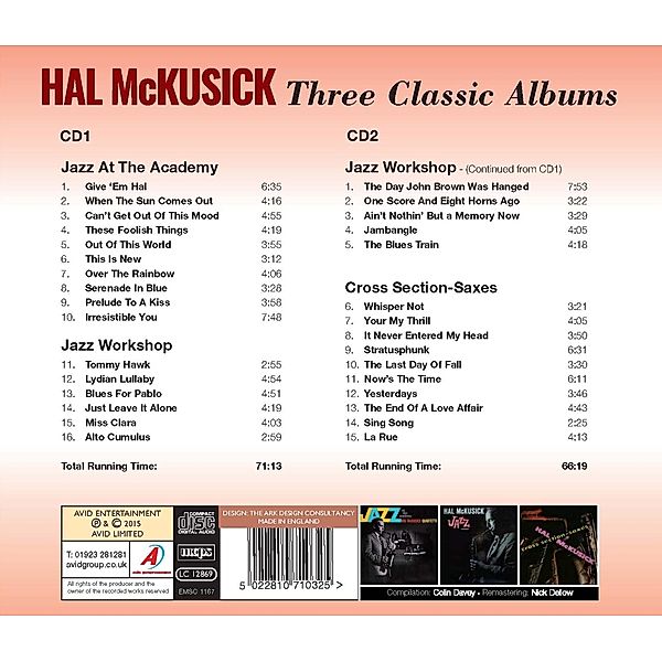 Three Classic Albums, Hal McKusick