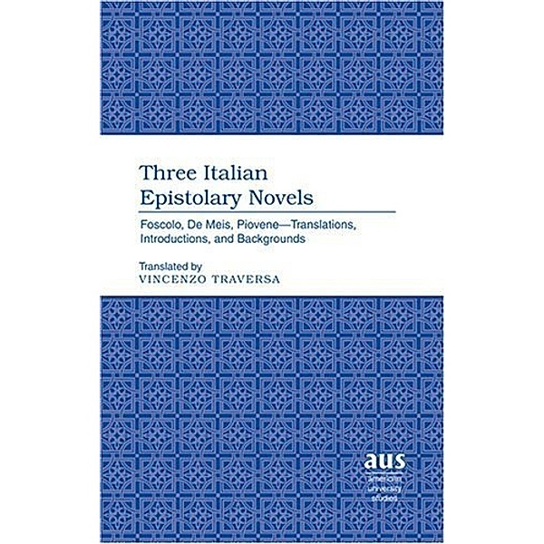 Three Italian Epistolary Novels, Vincenzo Traversa