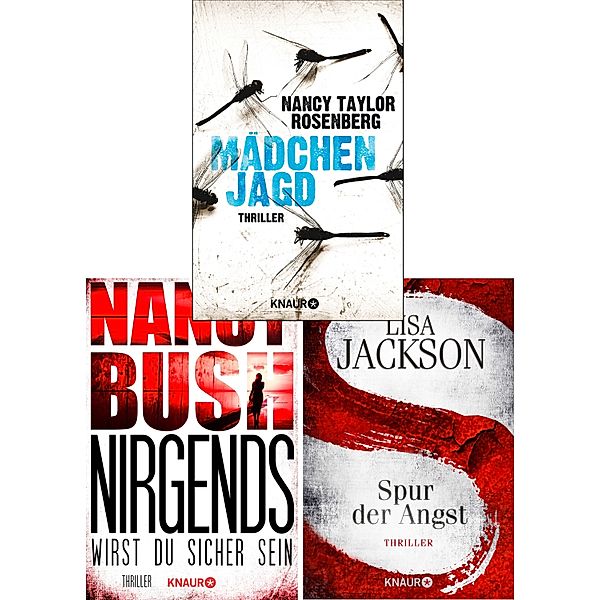 Thriller-Paket, 3 Bände, Nancy Taylor Rosenberg, Nancy Bush, Lisa Jackson