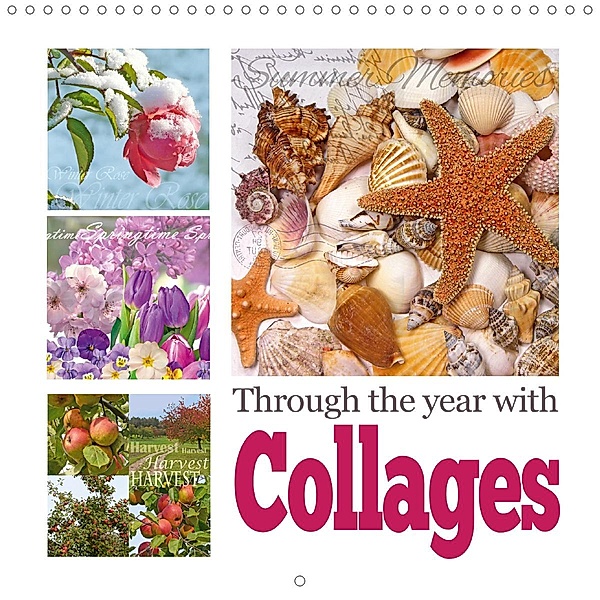 Through the year with collages (Wall Calendar 2021 300 × 300 mm Square), Christine B-B Müller