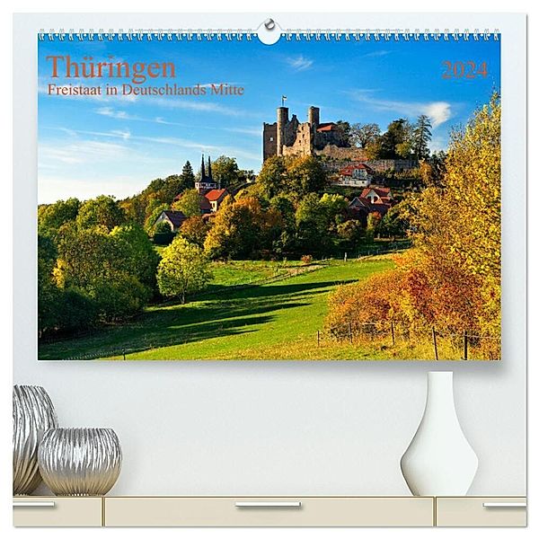 Thüringen Freistaat in Deutschlands Mitte (hochwertiger Premium Wandkalender 2024 DIN A2 quer), Kunstdruck in Hochglanz, Prime Selection