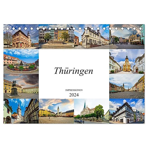 Thüringen Impressionen (Tischkalender 2024 DIN A5 quer), CALVENDO Monatskalender, Dirk Meutzner