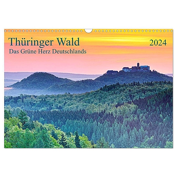 Thüringer Wald Das Grüne Herz Deutschlands (Wandkalender 2024 DIN A3 quer), CALVENDO Monatskalender, Prime Selection