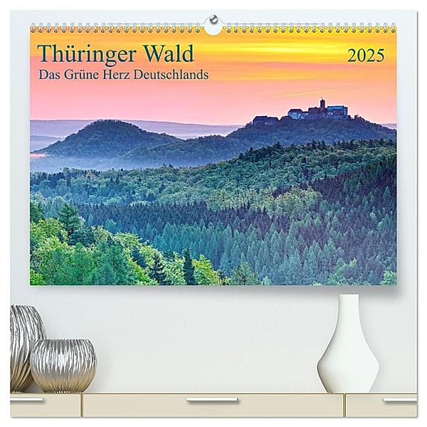 Thüringer Wald Das Grüne Herz Deutschlands (hochwertiger Premium Wandkalender 2025 DIN A2 quer), Kunstdruck in Hochglanz, Calvendo, Prime Selection