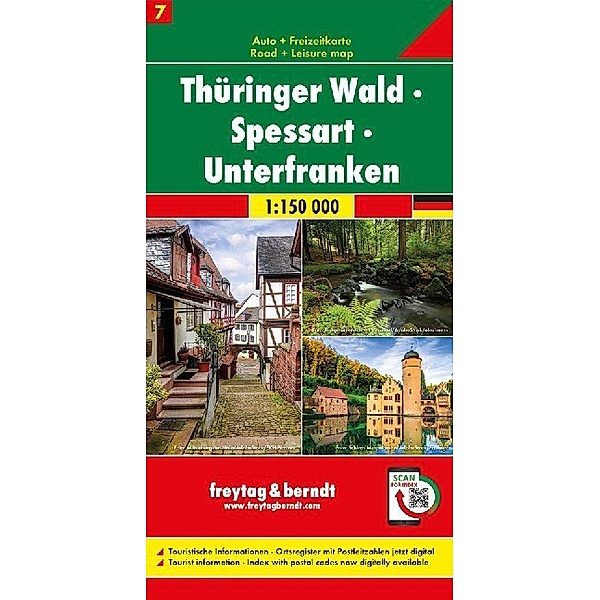 Thüringer Wald - Spessart - Unterfranken, Autokarte 1:150.000, Blatt 7