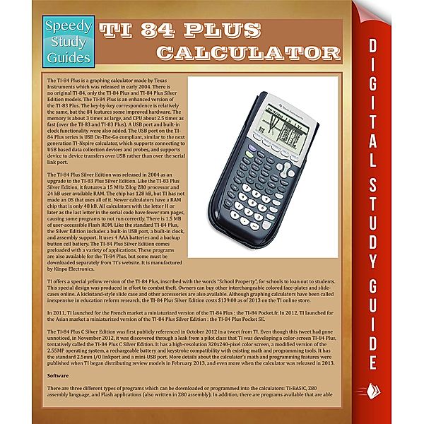 Ti 84 Plus Calculator / Dot EDU, Speedy Publishing