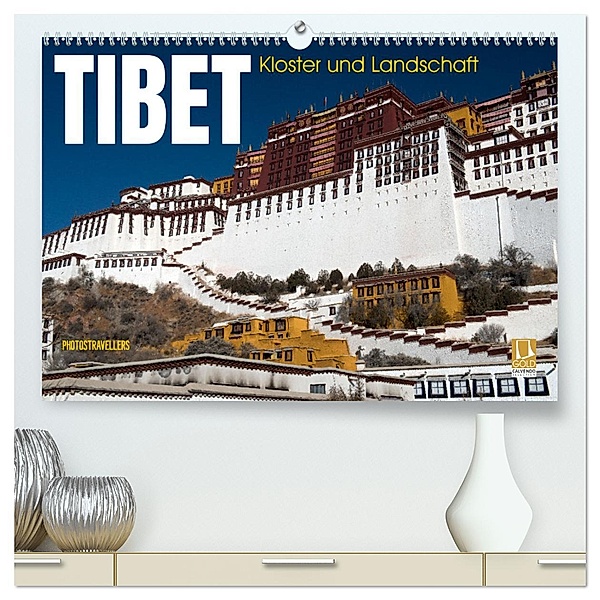 Tibet - Kloster und Landschaft (hochwertiger Premium Wandkalender 2025 DIN A2 quer), Kunstdruck in Hochglanz, Calvendo, Photostravellers