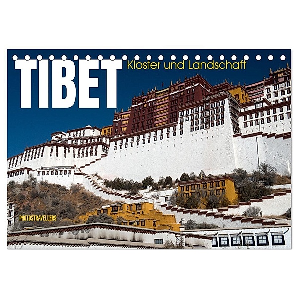 Tibet - Kloster und Landschaft (Tischkalender 2024 DIN A5 quer), CALVENDO Monatskalender, Calvendo, Photostravellers