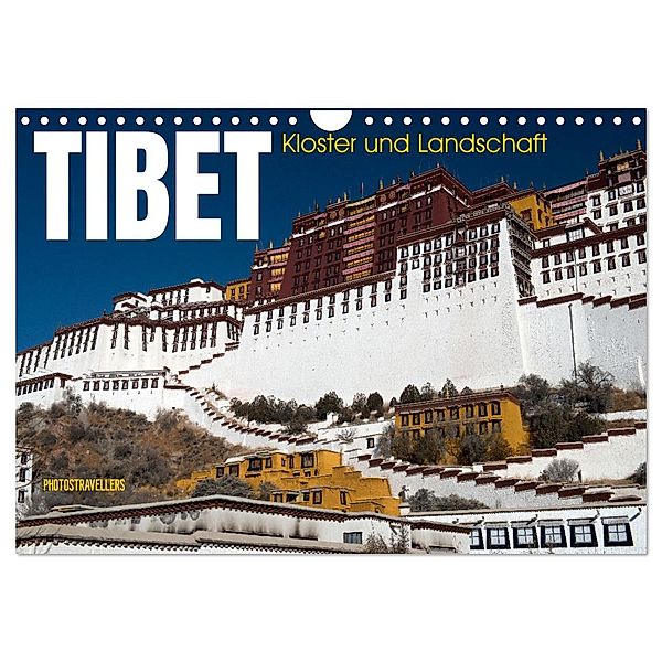 Tibet - Kloster und Landschaft (Wandkalender 2024 DIN A4 quer), CALVENDO Monatskalender, Calvendo, Photostravellers