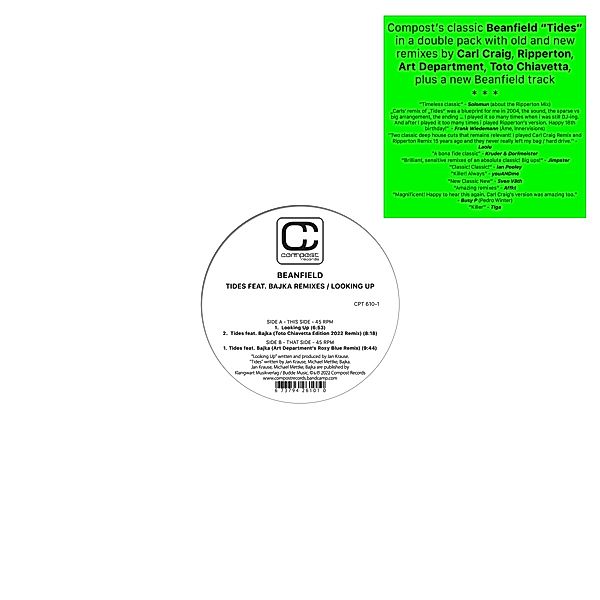 Tides Remixes (C.Craig,Ripperton,Artdepartment), Beanfield