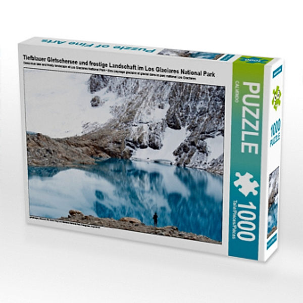 Tiefblauer Gletschersee und frostige Landschaft im Los Glaciares National Park (Puzzle), Calvendo