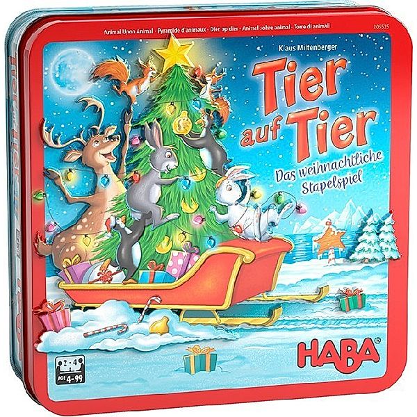 HABA Tier auf Tier – Das weihnachtliche Stapelspiel