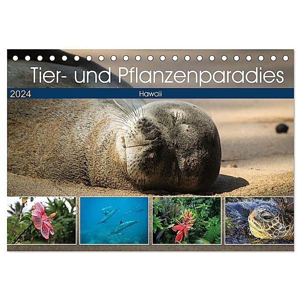 Tier- und Pflanzenparadies Hawaii (Tischkalender 2024 DIN A5 quer), CALVENDO Monatskalender, Florian Krauß