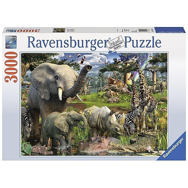 Tiere an der Wasserstelle. Puzzle 1500-3000 Teile | Weltbild.ch