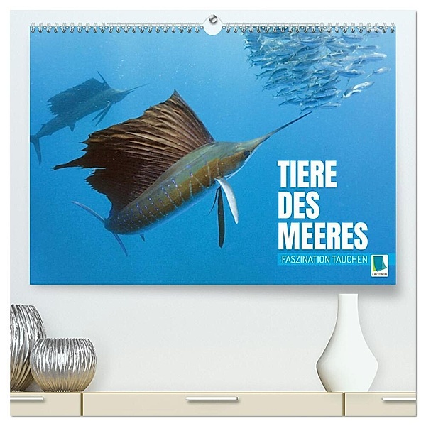 Tiere des Meeres: Faszination Tauchen (hochwertiger Premium Wandkalender 2024 DIN A2 quer), Kunstdruck in Hochglanz, Calvendo