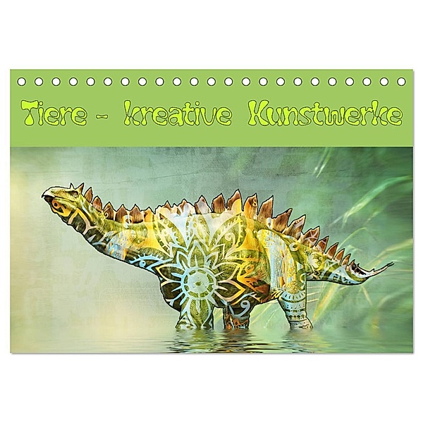Tiere - kreative Kunstwerke (Tischkalender 2024 DIN A5 quer), CALVENDO Monatskalender, Liselotte Brunner-Klaus