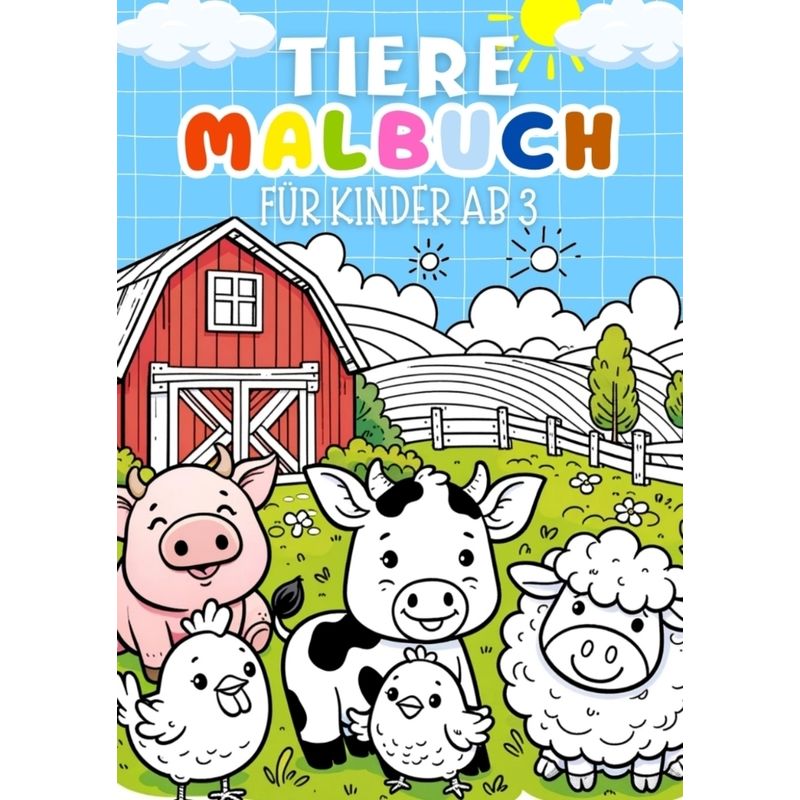 Image of Tiere Malbuch Für Kinder Ab 3 Jahre Kinderbuch - Kindery Verlag, Kartoniert (TB)