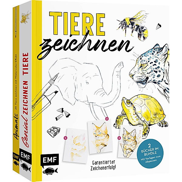 Tiere zeichnen - Das XXL-Starter-Set: Zwei Bücher im Bundle, Susanne Loose, Andreas M. Modzelewski, Johanna Atorf