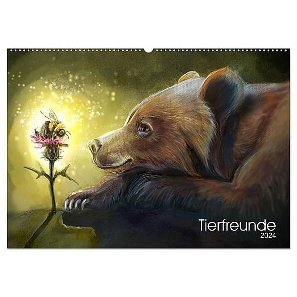 Tierfreunde (Wandkalender 2024 DIN A2 quer), CALVENDO Monatskalender, Julie Boehm