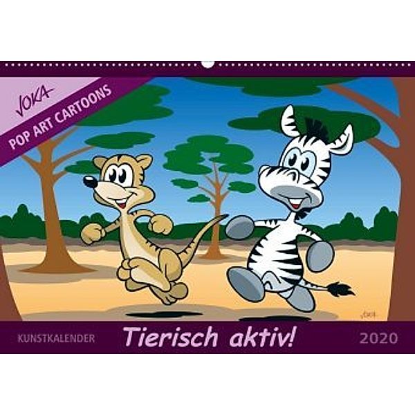 Tierisch aktiv (Wandkalender 2020 DIN A2 quer)