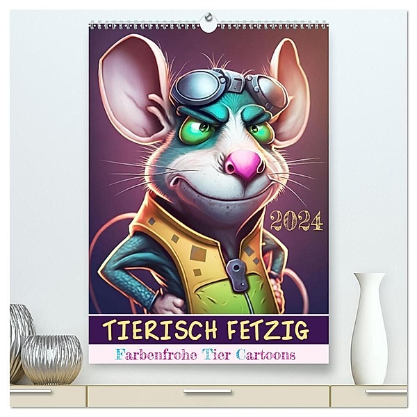 Tierisch fetzig (hochwertiger Premium Wandkalender 2024 DIN A2 hoch), Kunstdruck in Hochglanz, ©DigitalDreamweaver