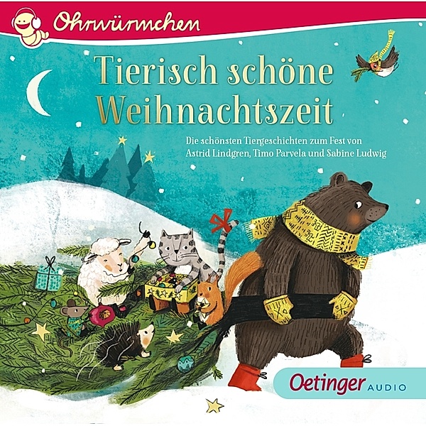 Tierisch schöne Weihnachtszeit,1 Audio-CD, Astrid Lindgren, Sabine Ludwig, Timo Parvela