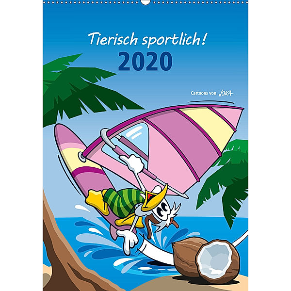 Tierisch sportlich! (Wandkalender 2020 DIN A2 hoch), Jochen Kauffmann / JOKA