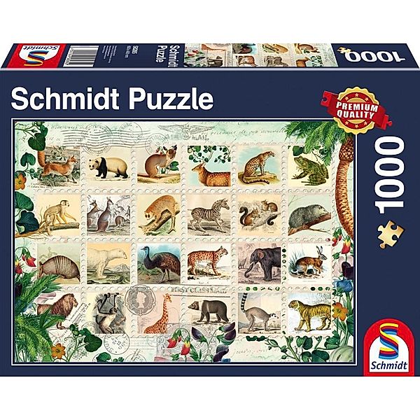 Tierische Briefmarken (Puzzle)