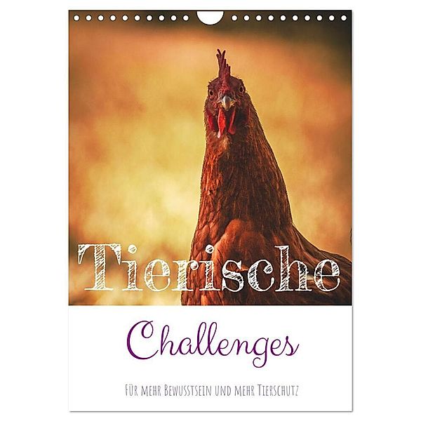 Tierische Challenges: Für mehr Bewusstsein und mehr Tierschutz (Wandkalender 2024 DIN A4 hoch), CALVENDO Monatskalender, MSK-Charakterbilder