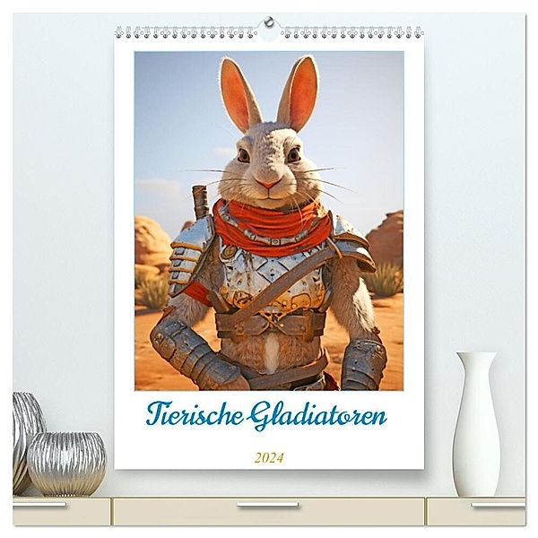 Tierische Gladiatoren (hochwertiger Premium Wandkalender 2024 DIN A2 hoch), Kunstdruck in Hochglanz, Rupert Kowalski