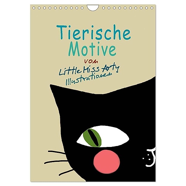 Tierische Motive von Little Miss Arty Illustrationen (Wandkalender 2024 DIN A4 hoch), CALVENDO Monatskalender, Juliane Mertens Eckhardt