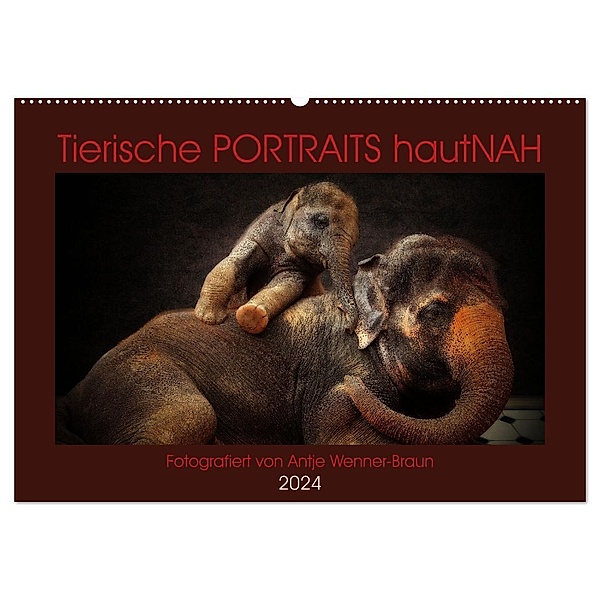Tierische PORTRAITS hautNAH (Wandkalender 2024 DIN A2 quer), CALVENDO Monatskalender, Antje Wenner-Braun