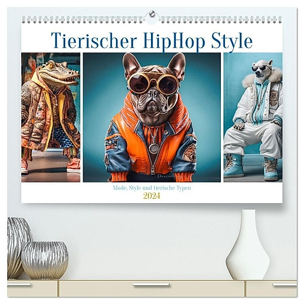 Tierischer HipHop Style (hochwertiger Premium Wandkalender 2024 DIN A2 quer), Kunstdruck in Hochglanz, Steffen Gierok-Latniak