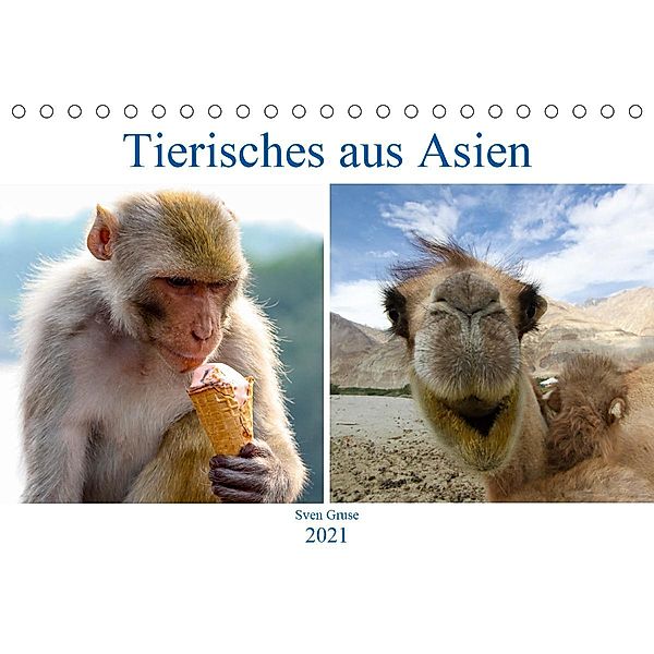 Tierisches aus Asien (Tischkalender 2021 DIN A5 quer), Sven Gruse
