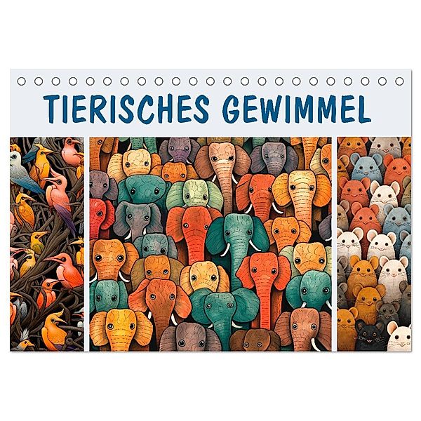 Tierisches Gewimmel (Tischkalender 2024 DIN A5 quer), CALVENDO Monatskalender, Calvendo, Erich Krätschmer