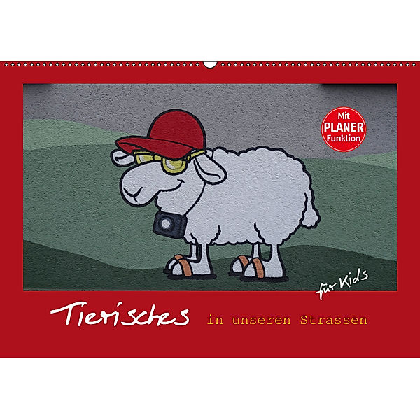 Tierisches in unseren Strassen für Kids (Wandkalender 2019 DIN A2 quer), Angelika Keller