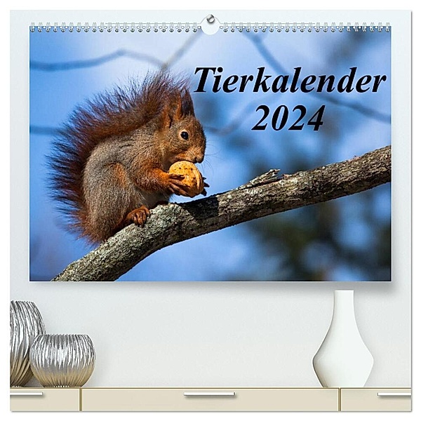 Tierkalender 2024 (hochwertiger Premium Wandkalender 2024 DIN A2 quer), Kunstdruck in Hochglanz, Frank Tschöpe