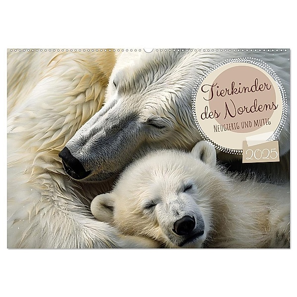 Tierkinder des Nordens (Wandkalender 2025 DIN A2 quer), CALVENDO Monatskalender, Calvendo, Daniela Tapper