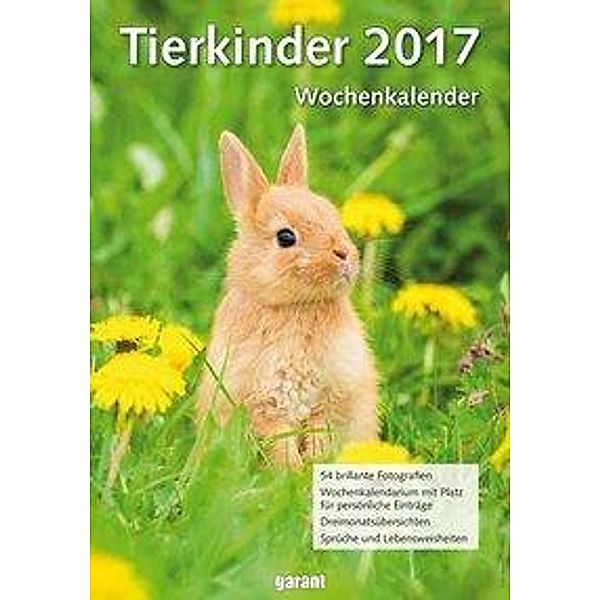 Tierkinder, Wochenkalender 2017