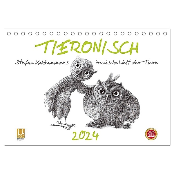 TIERONISCH (Tischkalender 2024 DIN A5 quer), CALVENDO Monatskalender, Stefan Kahlhammer