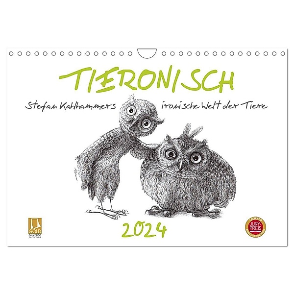 TIERONISCH (Wandkalender 2024 DIN A4 quer), CALVENDO Monatskalender, Stefan Kahlhammer