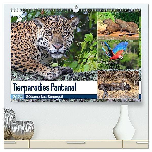 Tierparadies Pantanal (hochwertiger Premium Wandkalender 2024 DIN A2 quer), Kunstdruck in Hochglanz, Michael und Yvonne Herzog